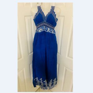 Blue Boho Maxi Dress